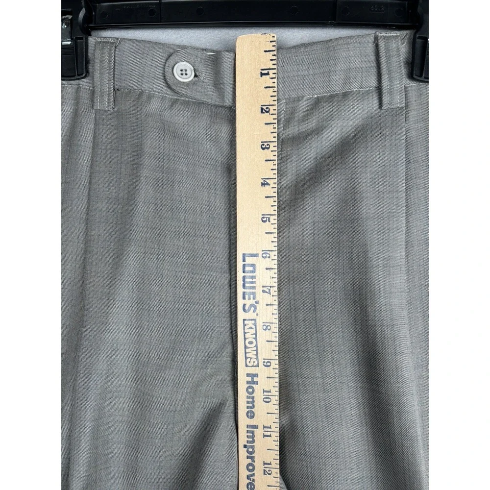 Zacchi Men's Pants 36 Gray Plaid Pleated Front Dress Career Worship Pockets 2890